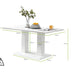 Imperia 6 White Dining Table and 6 Green Pesaro Gold Leg Chairs