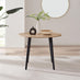 Koko Oak Effect Round Dining Table & 4 Navy Pesaro Black Leg Chairs