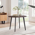 Koko Walnut Effect Round Dining Table & 4 Cappuccino Corona Black Leg Chairs