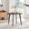 Koko Walnut Effect Round Dining Table & 4 Black Corona Black Leg Chairs
