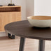 Koko Walnut Effect Round Dining Table & 4 Cappuccino Corona Black Leg Chairs