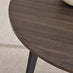 Koko Walnut Effect Round Dining Table & 4 Cappuccino Corona Black Leg Chairs
