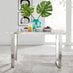 Kylo White Marble Effect Dining Table & 4 Grey Isco Chairs