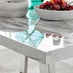 Kylo White Marble Effect Dining Table & 4 Cappuccino Lorenzo Chairs