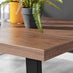 Kylo Brown Wood Effect Dining Table & 4 Grey Corona Black Leg Chairs