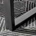 Kylo Brown Wood Effect Dining Table & 4 Navy Pesaro Black Leg Chairs