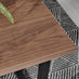 Kylo Brown Wood Effect Dining Table & 4 Grey Corona Black Leg Chairs