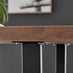 Kylo Brown Wood Effect Dining Table & 6 Black Milan Black Leg Chairs