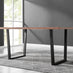 Kylo Rectangular Brown Wood Veneer 6 Seater Dining Table