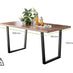 Kylo Brown Wood Effect Dining Table & 6 Grey Milan Black Leg Chairs