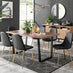 Kylo Brown Wood Effect Dining Table & 6 Cappuccino Corona Gold Leg Chairs