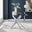 Leonardo Glass And Chrome Metal Dining Table And 4 Elephant Grey Milan Chairs Set