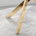 Leonardo 4 Gold Dining Table and 4 Cream Pesaro Gold Leg Chairs