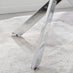 Leonardo Glass And Chrome Metal Dining Table And 4 White Lorenzo Dining Chairs