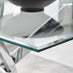 Leonardo Glass And Chrome Metal Dining Table And 6 Cappuccino Beige Lorenzo Chairs