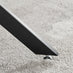 Leonardo Black Leg Glass Dining Table & 4 Grey Milan Black Leg Chairs