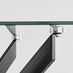 Leonardo Black Leg Glass Dining Table & 6 Green Pesaro Black Leg Chairs