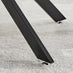 Leonardo Black Leg Glass Dining Table & 6 Black Milan Black Leg Chairs
