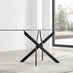 Leonardo Black Leg Glass Dining Table & 6 Cappuccino Milan Black Leg Chairs