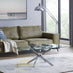Leonardo Rectangular Glass and Silver Coffee Table