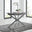 Lira 100cm Grey Metal Extending Dining Table & 4 Grey Corona Black Leg Chairs