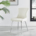 2x Nora Cream Velvet Dining Chairs Silver Legs