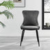 Leonardo Black Leg Glass Dining Table & 6 Dark Grey Nora Black Leg Chairs