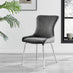 Leonardo 4 Table and 4 Dark Grey Nora Silver Leg Chairs