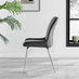 Leonardo 4 Table and 4 Dark Grey Nora Silver Leg Chairs