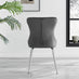 Atlanta 6 White Dining Table and 6 Dark Grey Nora Silver Leg Chairs
