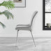 Novara 100cm Round Dining Table and 4 Light Grey Nora Silver Leg Chairs