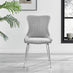 Novara 100cm Round Dining Table and 4 Light Grey Nora Silver Leg Chairs