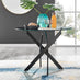 Novara 100cm Round Black Leg Dining Table & 2 Black Pesaro Black Leg Chairs