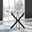 Novara Round Glass and Black Metal 4 Seater Dining Table