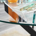 Novara Black Leg 120cm Round Glass Dining Table & 4 Black Corona Black Leg Chairs