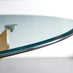 Novara Round Glass and Gold Metal 6 Seater Dining Table