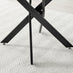 Novara Grey Concrete Effect Black Leg Round Dining Table & 4 Black Calla Black Leg Chairs