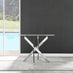Novara Round Concrete Effect and Silver Metal 4 Seater Dining Table