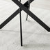 Novara Grey Concrete Effect Black Leg 120cm Round Dining Table & 4 Grey Corona Black Leg Chairs