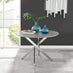 Novara Round Concrete Effect and Silver Metal 4-6 Seater Dining Table