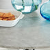 Novara Round Concrete Effect and Silver Metal 4-6 Seater Dining Table