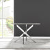Novara Round Concrete Effect and Silver Metal 4-6 Seater Dining Table