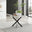 Novara White Marble Black Leg Round Dining Table & 4 Grey Calla Black Leg Chairs