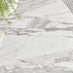 Novara White Marble Black Leg Round Dining Table & 4 Grey Calla Black Leg Chairs