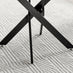 Novara White Marble Black Leg Round Dining Table & 4 Grey Calla Black Leg Chairs