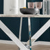 Novara White Marble Round Dining Table & 4 Black Lorenzo Chairs