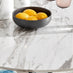 Novara White Marble Round Dining Table & 4 Grey Lorenzo Chairs