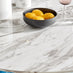 Novara Round White Marble Effect and Gold Metal 4-6 Seater Dining Table