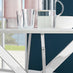Novara White High Gloss Round Dining Table & 4 Grey Pesaro Silver Chairs