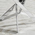 Novara White High Gloss Round Dining Table & 4 Cappuccino Corona Silver Chairs